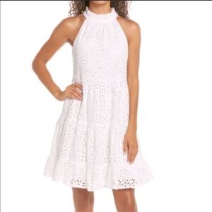 Eliza J Eyelet Day Dress
